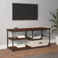 vidaXL füstös tölgy színű szerelt fa és acél TV-szekrény 103x38x46,5cm bútor