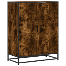 vidaXL füstös tölgy színű szerelt fa és fém cipőszekrény 75x38x97,5 cm (3300867) bútor