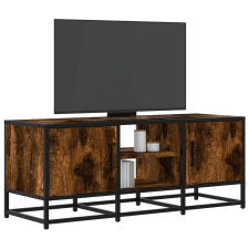 vidaXL füstös tölgy színű szerelt fa és fém TV-szekrény 100x35x41 cm bútor