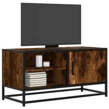 vidaXL füstös tölgy színű szerelt fa és fém TV-szekrény 80x34,5x40 cm bútor