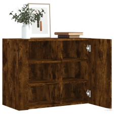 vidaXL Füstös tölgy színű szerelt fa faliszekrény 75 x 35 x 60 cm bútor