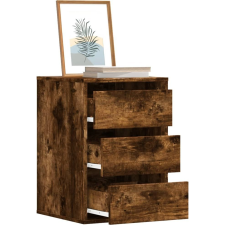 vidaXL füstös tölgy színű szerelt fa fiókos sarokszekrény 40x41x58 cm (852838) bútor