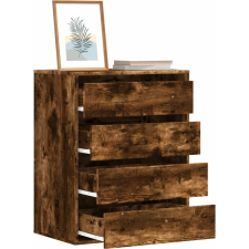 vidaXL füstös tölgy színű szerelt fa fiókos sarokszekrény 60x41x76 cm (852874) bútor