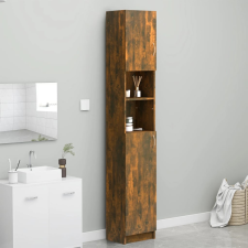 vidaXL füstös tölgy színű szerelt fa fürdőszobaszekrény 32x25,5x190 cm fürdőszoba bútor