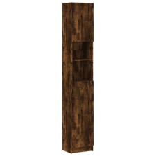 vidaXL füstös tölgy színű szerelt fa fürdőszobaszekrény 32x25,5x190 cm (815537) fürdőszoba bútor