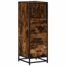 vidaXL füstös tölgy színű szerelt fa fürdőszobaszekrény 35x37,5x100 cm (849251) fürdőszoba bútor