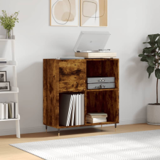 vidaXL füstös tölgy színű szerelt fa hanglemezszekrény 84,5x38x89 cm bútor