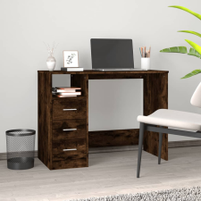 vidaXL füstös tölgy színű szerelt fa íróasztal fiókokkal 102x50x76 cm íróasztal