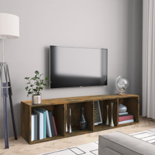 vidaXL Füstös tölgy színű szerelt fa könyv-/TV-szekrény 143x30x36 cm bútor