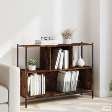 vidaXL Füstös tölgy színű szerelt fa könyvszekrény 102x28x77,5 cm bútor