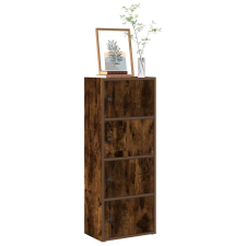 vidaXL füstös tölgy színű szerelt fa könyvszekrény 40x24x102 cm bútor