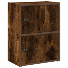 vidaXL füstös tölgy színű szerelt fa könyvszekrény 40x24x52 cm (860359) bútor