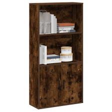 vidaXL füstös tölgy színű szerelt fa könyvszekrény 60x24x120 cm bútor