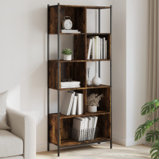vidaXL füstös tölgy színű szerelt fa könyvszekrény 72x28x172 cm bútor