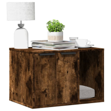 vidaXL füstös tölgy színű szerelt fa macskaalomdoboz 60 x 40 x 40 cm macskafelszerelés