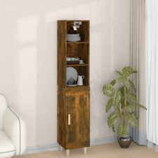 vidaXL füstös tölgy színű szerelt fa magasszekrény 34,5x34x180 cm bútor