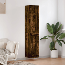 vidaXL füstös tölgy színű szerelt fa magasszekrény 34,5x34x180 cm bútor