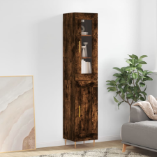 vidaXL füstös tölgy színű szerelt fa magasszekrény 34,5x34x180 cm bútor