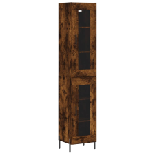 vidaXL füstös tölgy színű szerelt fa magasszekrény 34,5x34x180 cm (3199438) bútor