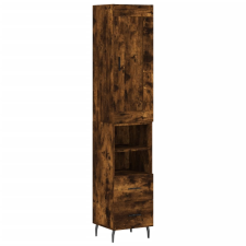 vidaXL füstös tölgy színű szerelt fa magasszekrény 34,5x34x180 cm (3200278) bútor