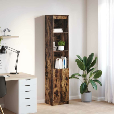 vidaXL füstös tölgy színű szerelt fa magasszekrény 37,5x35x180 cm bútor