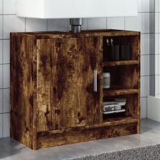 vidaXL füstös tölgy színű szerelt fa mosdószekrény 63 x 29 x 55 cm fürdőszoba bútor