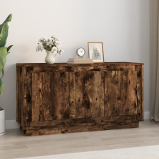 vidaXL füstös tölgy színű szerelt fa tálalószekrény 102x35x55 cm bútor