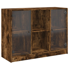 vidaXL füstös tölgy színű szerelt fa tálalószekrény 102x37x75,5 cm (3295875) bútor