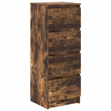 vidaXL füstös tölgy színű szerelt fa tálalószekrény 37,5x35x99 cm (861701) bútor