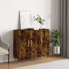 vidaXL füstös tölgy színű szerelt fa tálalószekrény 90 x 34 x 80 cm bútor