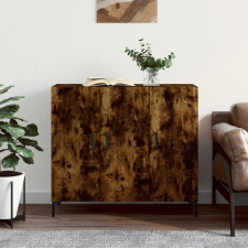 vidaXL füstös tölgy színű szerelt fa tálalószekrény 90 x 34 x 80 cm bútor