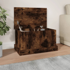 vidaXL füstös tölgy színű szerelt fa tárolóláda 50x30x28 cm bútor