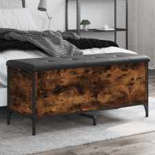vidaXL füstös tölgy színű szerelt fa tárolópad 102 x 42 x 45 cm bútor