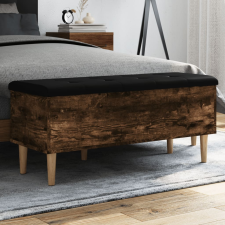 vidaXL füstös tölgy színű szerelt fa tárolópad 102x42x46 cm bútor