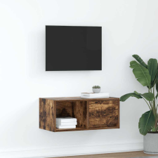 vidaXL füstös tölgy színű szerelt fa TV-szekrény 60x31x25,5 cm bútor