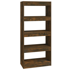 vidaXL füstös tölgyszínű fa könyvszekrény/térelválasztó 60x30x135 cm (813605) bútor