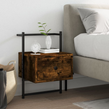 vidaXL füstös tölgyszínű fali műfa éjjeliszekrény 35x30x51 cm bútor