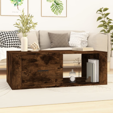 vidaXL füstös tölgyszínű fatermék dohányzóasztal 100x50,5x35 cm bútor
