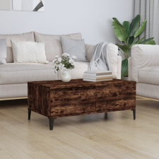 vidaXL füstös tölgyszínű fatermék dohányzóasztal 90x50x36,5 cm bútor