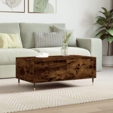 vidaXL füstös tölgyszínű fatermék dohányzóasztal 90x50x36,5 cm bútor