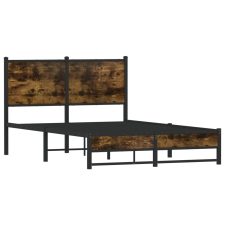 vidaXL füstös tölgyszínű fém ágykeret matrac nélkül 120 x 200 cm (4007830) ágy és ágykellék