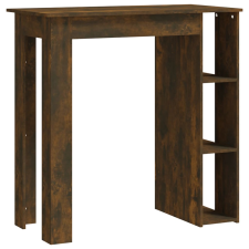 vidaXL füstös tölgyszínű forgácslap bárasztal polccal 102x50x103,5 cm (812963) bútor