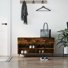 vidaXL füstös tölgyszínű műfa cipőpolc 102x35x55 cm bútor