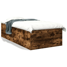 vidaXL füstös tölgyszínű szerelt fa ágykeret 100 x 200 cm ágy és ágykellék
