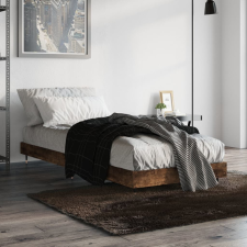 vidaXL füstös tölgyszínű szerelt fa ágykeret 75 x 190 cm ágy és ágykellék