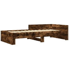 vidaXL füstös tölgyszínű szerelt fa ágykeret 75 x 190 cm (849597) ágy és ágykellék