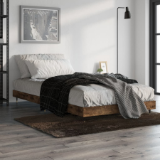 vidaXL Füstös tölgyszínű szerelt fa ágykeret 90 x 190 cm ágy és ágykellék