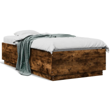 vidaXL füstös tölgyszínű szerelt fa ágykeret 90 x 190 cm ágy és ágykellék
