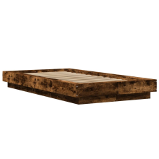 vidaXL füstös tölgyszínű szerelt fa ágykeret 90 x 190 cm (3281242) ágy és ágykellék