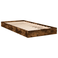 vidaXL füstös tölgyszínű szerelt fa ágykeret 90 x 200 cm ágy és ágykellék
